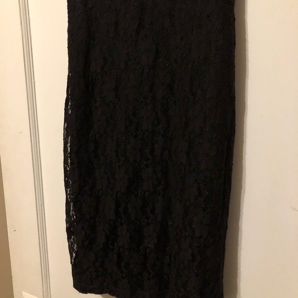 Lace Bodycon Dress with Criss Cross Back - Picture 2 of 6